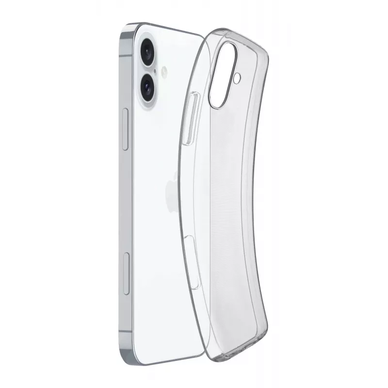 Cellularline FINECIPH16T Fine Case Hülle für iPhone 16, transparent