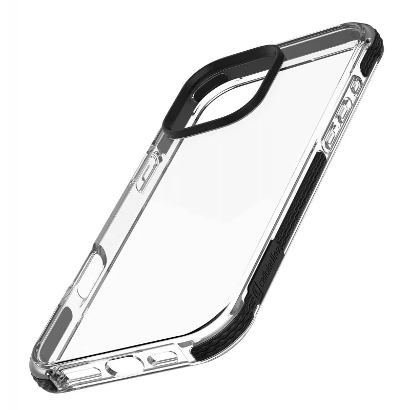 Cellularline Strong Guard Hülle für iPhone 16 Pro, transparent