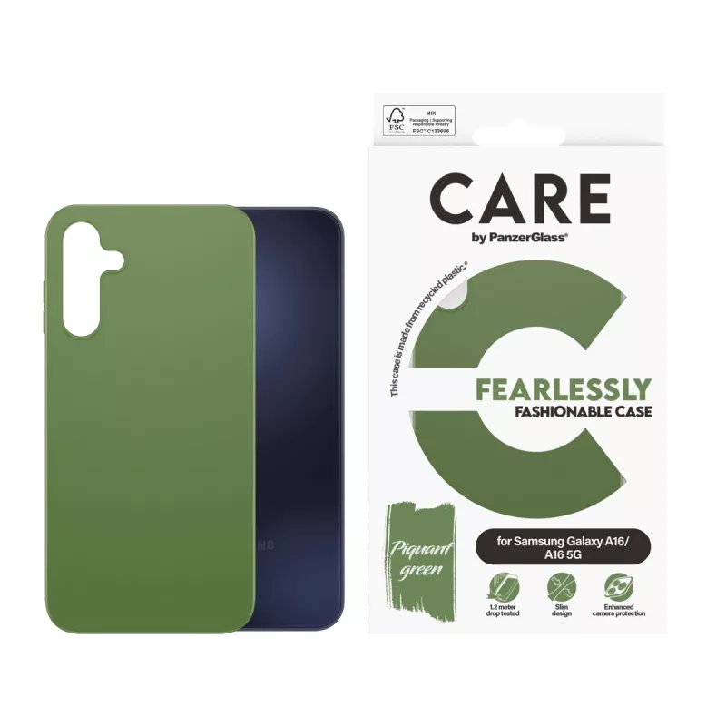 PanzerGlass CARE Fashionable Case Hülle für Samsung Galaxy A16 / A16 5G, grün