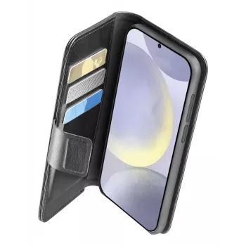 Cellularline Book Agenda – Lederimitat-Buchhülle mit Magnetverschluss für Galaxy S25+
