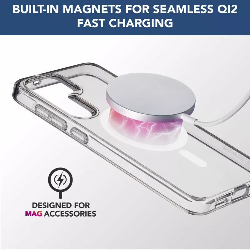Cellularline Gloss Mag – Galaxy S25 Magnetische Hülle zum Aufladen und Anbringen am MagSafe-Ladegerät