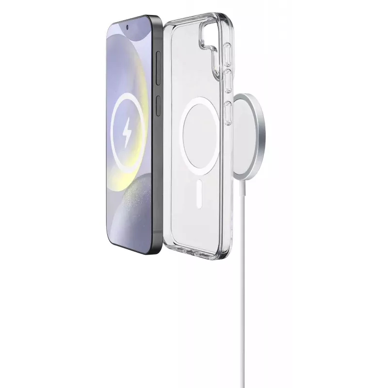 Cellularline Gloss Mag – Galaxy S25 Magnetische Hülle zum Aufladen und Anbringen am MagSafe-Ladegerät