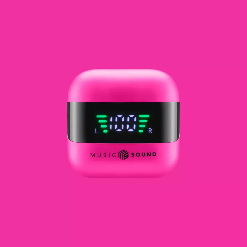 Music Sound SPARK Auricolare TWS con Display LED, True Wireless Stereo (TWS), Anrufe/Musik, 66 g, Headset, Pink