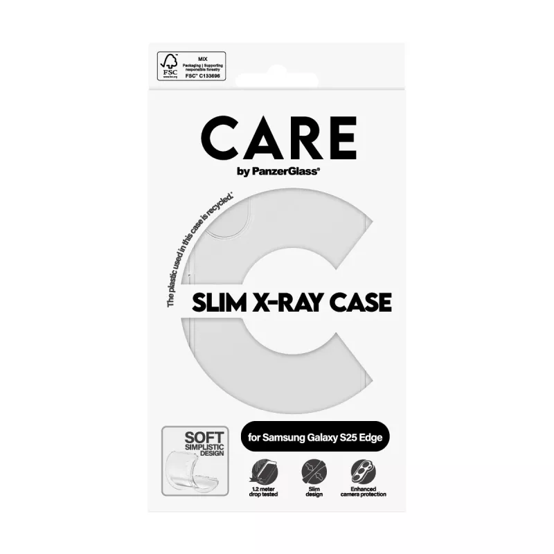 PanzerGlass X-Ray Soft Hülle für Samsung Galaxy S25 Edge, transparent