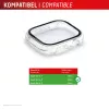 Displex 02128 Full Body Hülle für Apple Watch Series 9/8/7 (41 mm), transparent