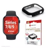 Displex 10H Tempered Glass für Apple Watch 9/8/7 (45 mm), Full-Body-Case, IP68, Snap-On, schwarz matt
