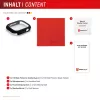 Displex 10H Tempered Glass für Apple Watch 9/8/7 (45 mm), Full-Body-Case, IP68, Snap-On, schwarz matt