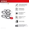 Displex Full Cover Kameraobjektivglas iPhone 15 Pro/15 Pro Max, 10H, Voll-Kameraprotektor, Quick Mount, 2er-Pack