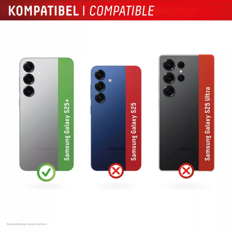 Gehärtetes Glas Displayschutz e.v.i. für Samsung Galaxy S25+ — DISPLEX CAMGLASS ALL-IN-ONE (Modell 02118)