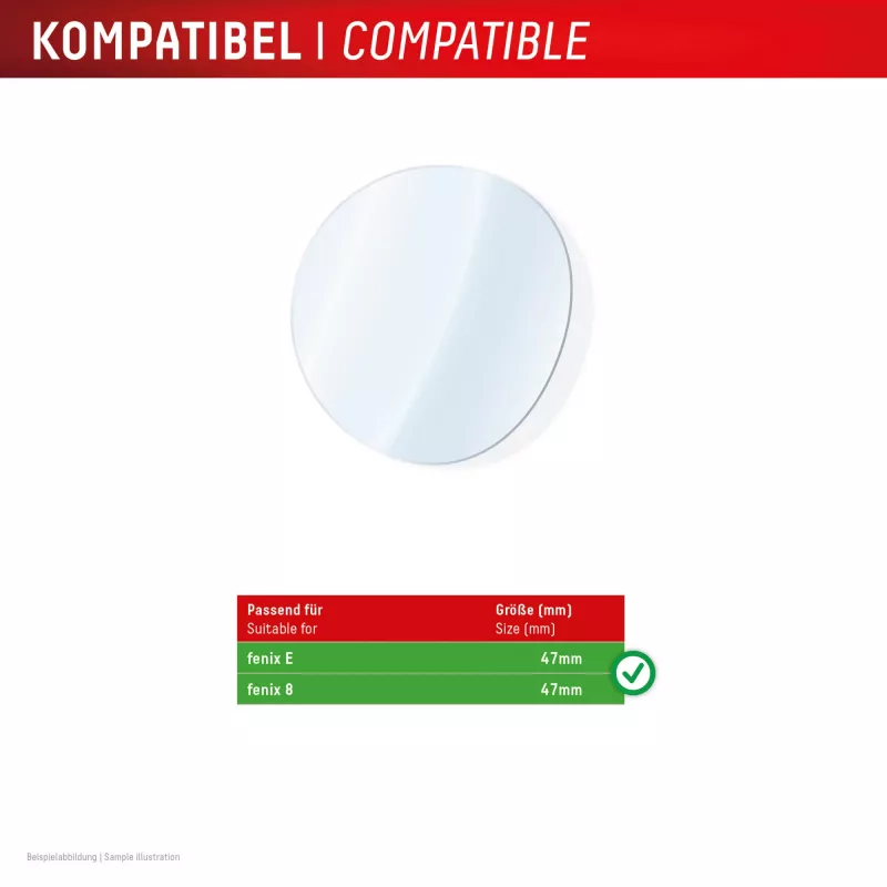 E.V.I Displex Glass Displayschutzglas für Garmin fenix E/fenix 8 47 mm