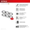 Displex Full Cover Kamera-Linsenglas Samsung Galaxy S25, 10H, Vollständiger Kameraschutz, Schnellmontage, 2er-Pack