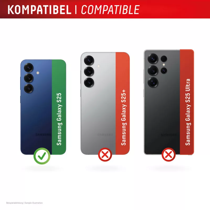 Displex Full Cover Kamera-Linsenglas Samsung Galaxy S25, 10H, Vollständiger Kameraschutz, Schnellmontage, 2er-Pack