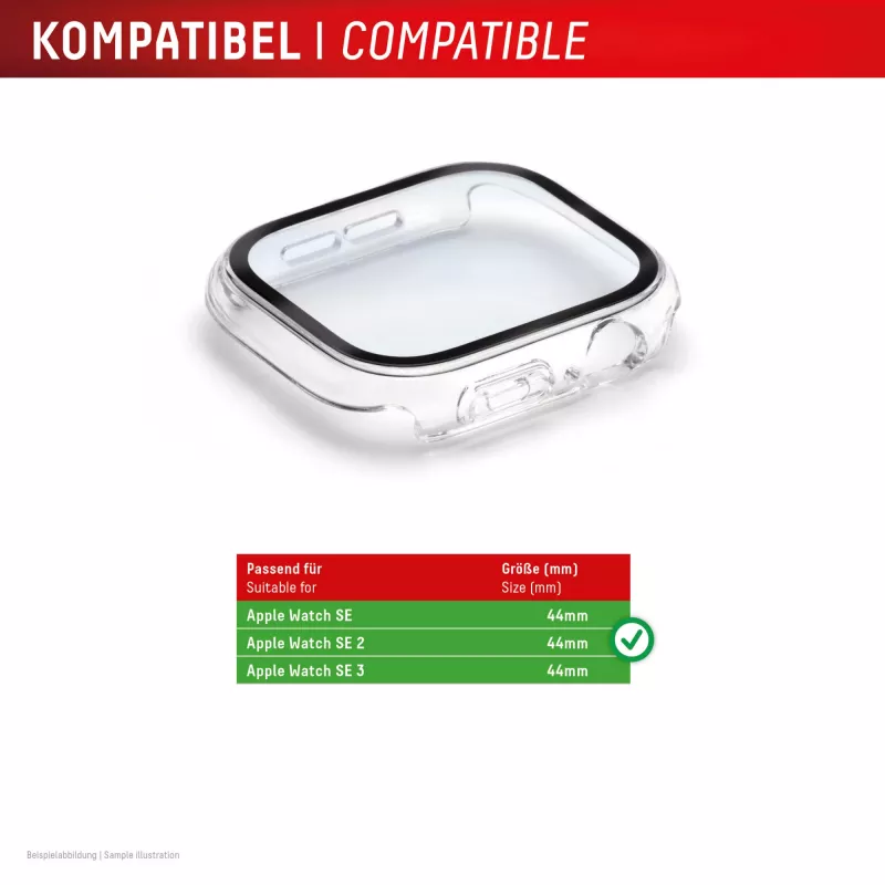 E.V.I Displex Full Body Displayschutz für Apple Watch SE (2/3) 44 mm, transparent