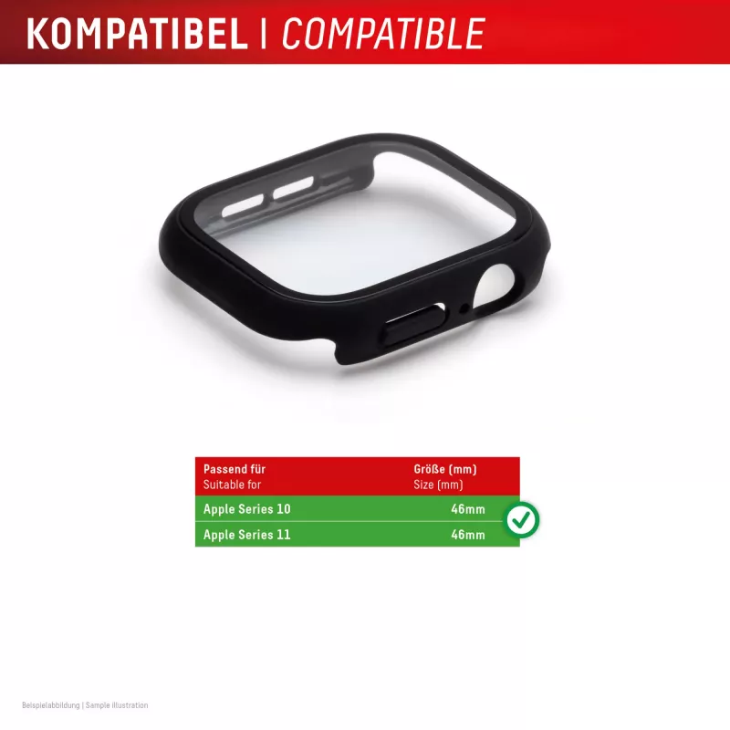Displex 02135 Full-Body-Schutzhülle für Apple Watch Series 11/10 (46 mm), schwarz