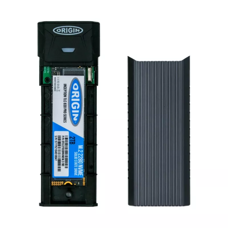 Origin Storage Origin Inception Externe SSD 512 GB NVMe M.2 3D TLC 80 mm mit C-C- & C-A-Kabel
