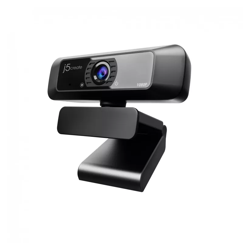 j5create JVCU100 USB™ HD-Webcam mit 360°-Rotation, 1080p Videoaufnahmeauflösung, Schwarz