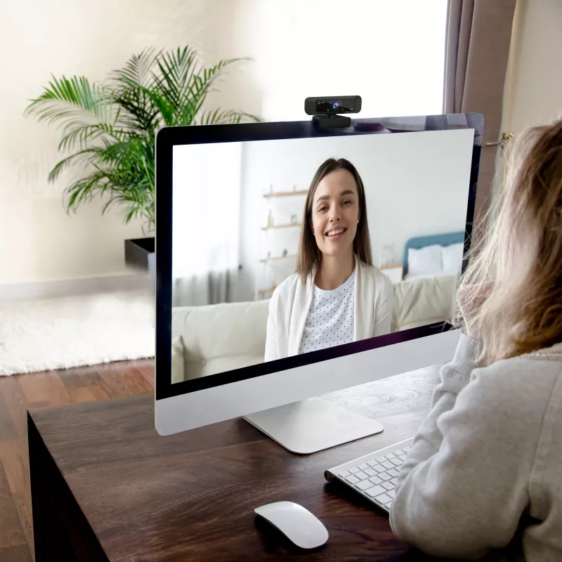 j5create JVCU100 USB™ HD-Webcam mit 360°-Rotation, 1080p Videoaufnahmeauflösung, Schwarz