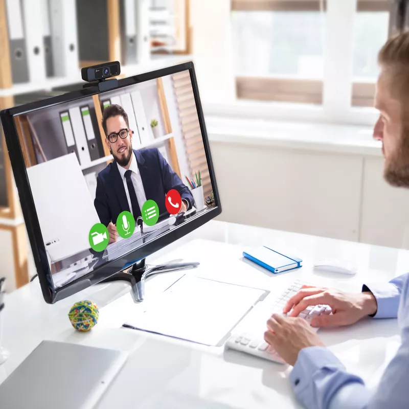 j5create JVCU100 USB™ HD-Webcam mit 360°-Rotation, 1080p Videoaufnahmeauflösung, Schwarz