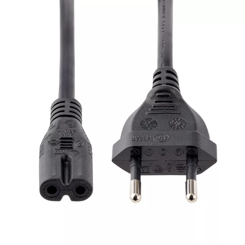 StarTech.com 2 m Laptop-Netzkabel, EU-Stecker auf C7, 2,5 A 250 V