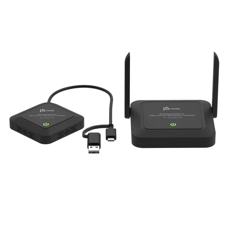 j5create JVW120 Wireless Extender für USB™ Kameras / Mikrofone / Lautsprecher, Schwarz