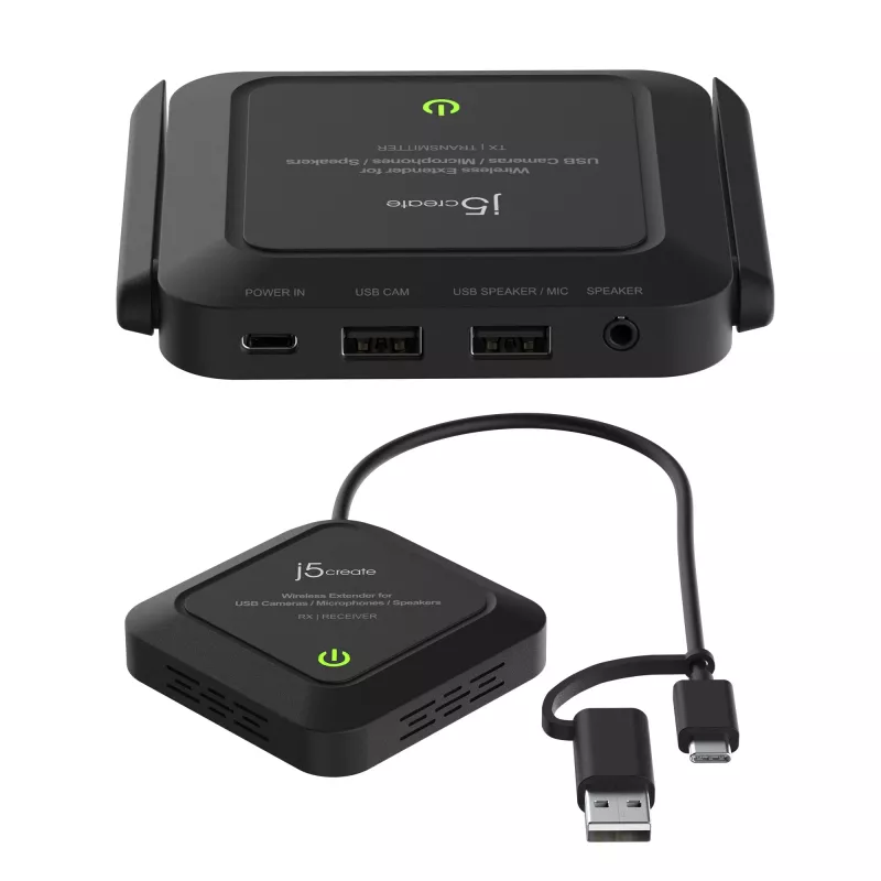 j5create JVW120 Wireless Extender für USB™ Kameras / Mikrofone / Lautsprecher, Schwarz