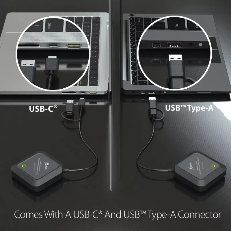 j5create JVW120 Wireless Extender für USB™ Kameras / Mikrofone / Lautsprecher, Schwarz