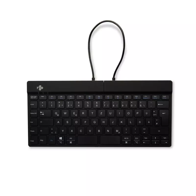 R-Go Tools Ergonomische Tastatur R-Go Split Break mit Break-Software, ergonomische geteilte Tastatur, QWERTZ (DE), Bluetooth, schwarz