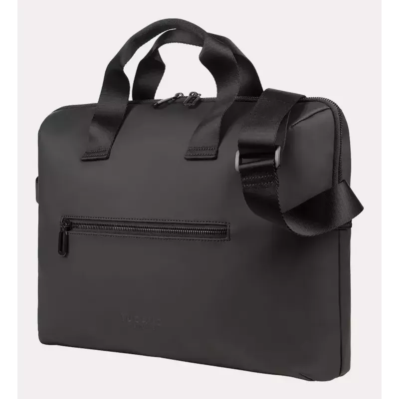 Tucano Gommo BGOM15-BK Laptoptasche für 15,6-Zoll-Laptops und MacBook Pro 16 Zoll (40,6 cm), wasserfestes recyceltes Material, Schultergurt, Schwarz