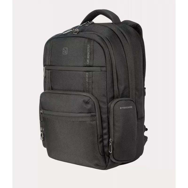 Tucano Sole Gravity BKSOL17-AGS-BK Notebook-Rucksack mit AGS, bis zu 17 Zoll / MacBook Pro 16, Schwarz