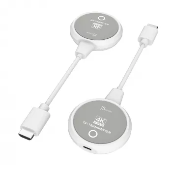 j5create JVAW75 ScreenCast 4K Wireless Display HDMI™ Extender, grau/weiß