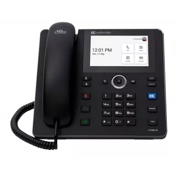 AudioCodes Teams C455HD IP-Telefon PoE GbE schwarz mit integriertem BT und Dual-Band-WLAN