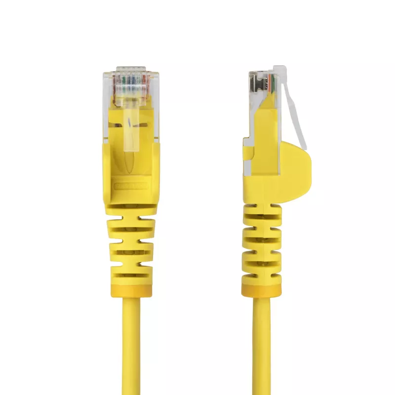 StarTech.com 2m Gelb schlank CAT6 Ethernet Kabel, Snagless, 100W PoE, UTP, LSZH, 28AWG Pure Bare Copper Wire, schlank RJ45 Network Patch Cord w/Strain Reliefs, Individually Tested