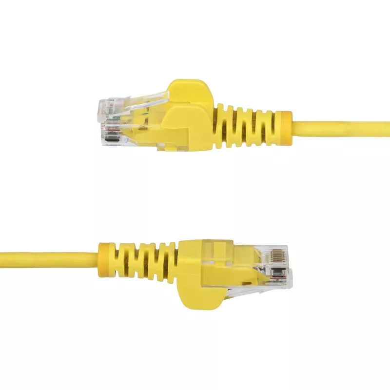 StarTech.com 2m Gelb schlank CAT6 Ethernet Kabel, Snagless, 100W PoE, UTP, LSZH, 28AWG Pure Bare Copper Wire, schlank RJ45 Network Patch Cord w/Strain Reliefs, Individually Tested