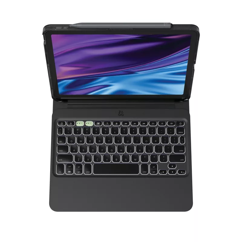 ZAGG Pro Keys 2 103414642 Tastatur-Foliohülle für iPad Air 11 (M2/M3), QWERTZ Deutsch, Schwarz