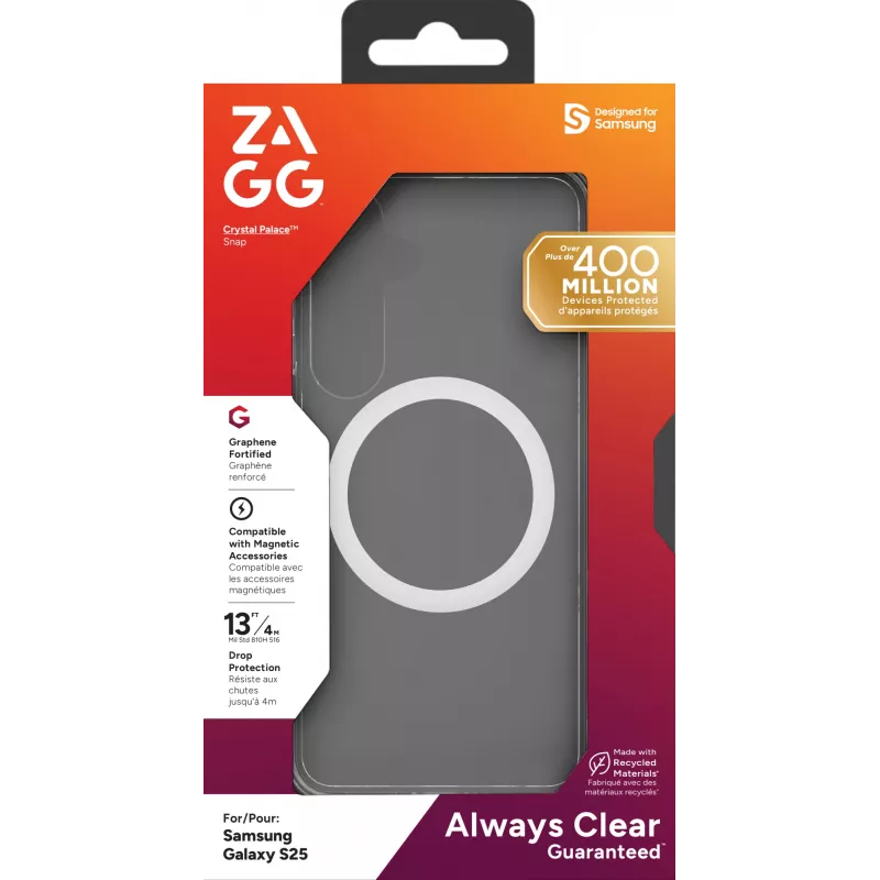 Cover ZAGG Crystal Palace Snap Samsung Galaxy S25 Transparent