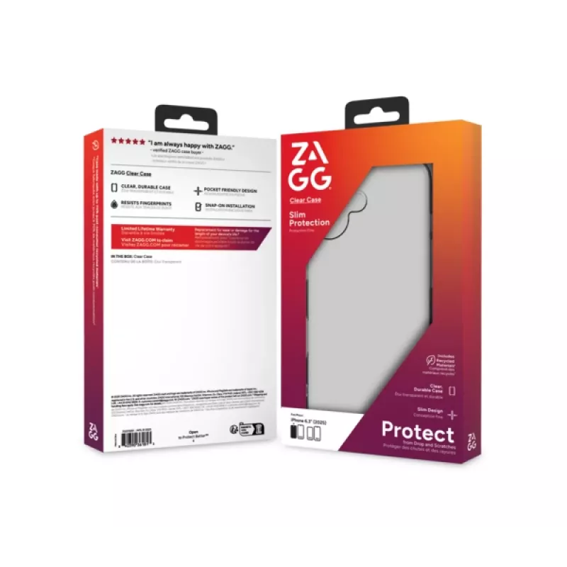 ZAGG 702319251 Clear Case für Apple iPhone 17, TPU, Transparent