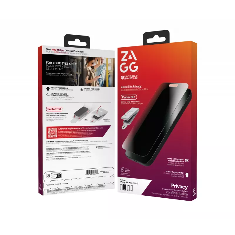 ZAGG InvisibleShield Glass Elite Privacy 200118656 Displayschutz für Apple iPhone Air