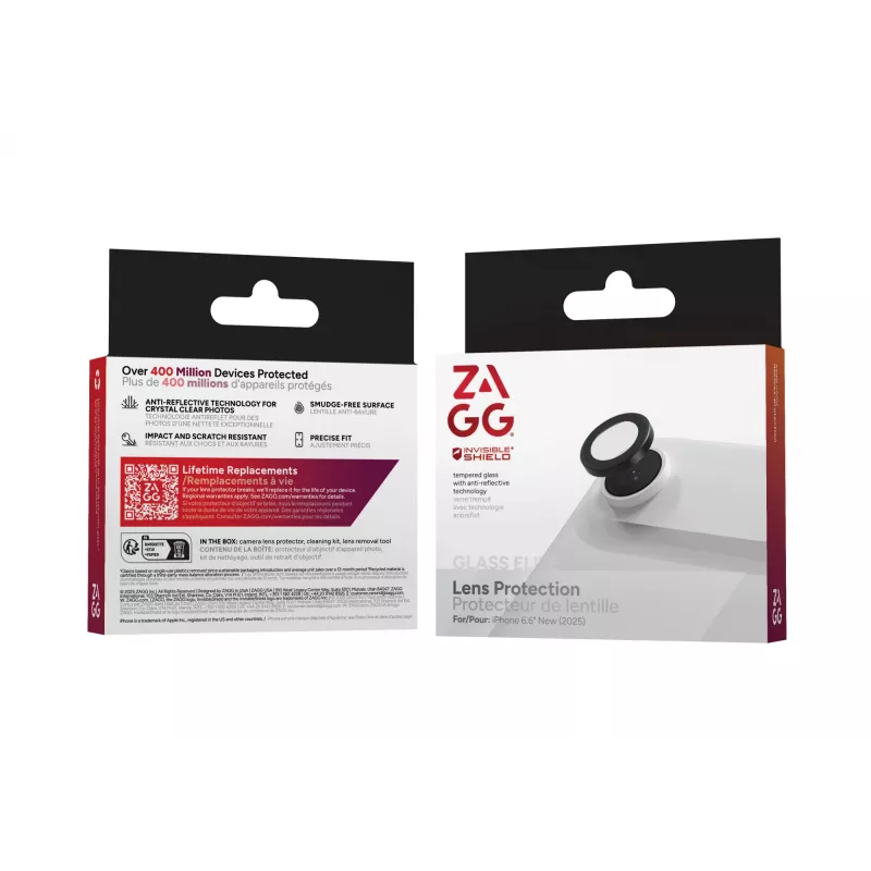 ZAGG InvisibleShield Premium Glass CameraRing 200118679 Kameraobjektivschutz für Apple iPhone Air, schwarz