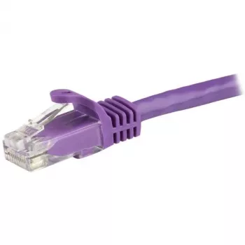 StarTech.com 15m CAT6 Ethernet-Kabel - Lila CAT 6 Gigabit Ethernet Draht -250MHz 100W PoE RJ45 UTP Netzwerk-/Patchkabel rastnasenfrei mit Zugentlastung einzeln getestet
