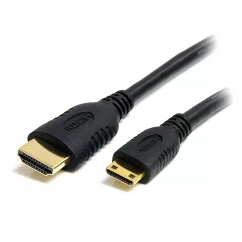 StarTech.com 50cm Mini-HDMI-auf-HDMI-Kabel mit Ethernet – 4K 30Hz High-Speed Mini-HDMI-auf-HDMI-Adapterkabel – Mini-HDMI-Typ-C-Gerät an HDMI-Monitor/Display – Langlebiges Video-Konverterkabel