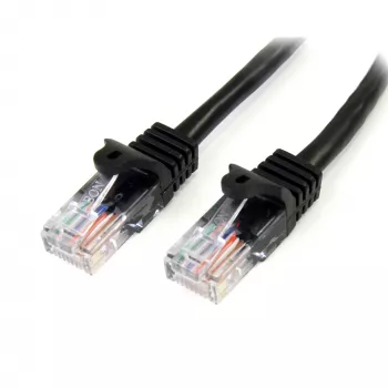 StarTech.com Cat5e Patchkabel mit snagless RJ45-Steckern – 3 m, Schwarz