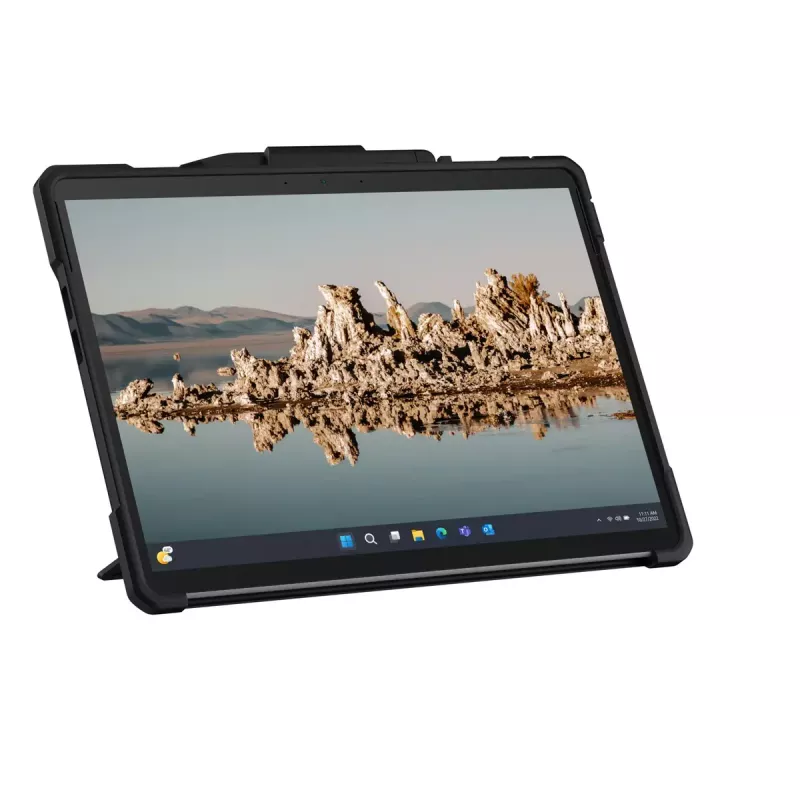 Urban Armor Gear UAG Metropolis SE 324015114040 Hülle für Microsoft Surface Pro 9/10/11, mit Standfuß und Schultergurt, Schwarz