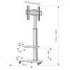 Techly Bodenständer mit Ablagewagen TV LCD/LED/Plasma 37-70 Zoll Weiß
