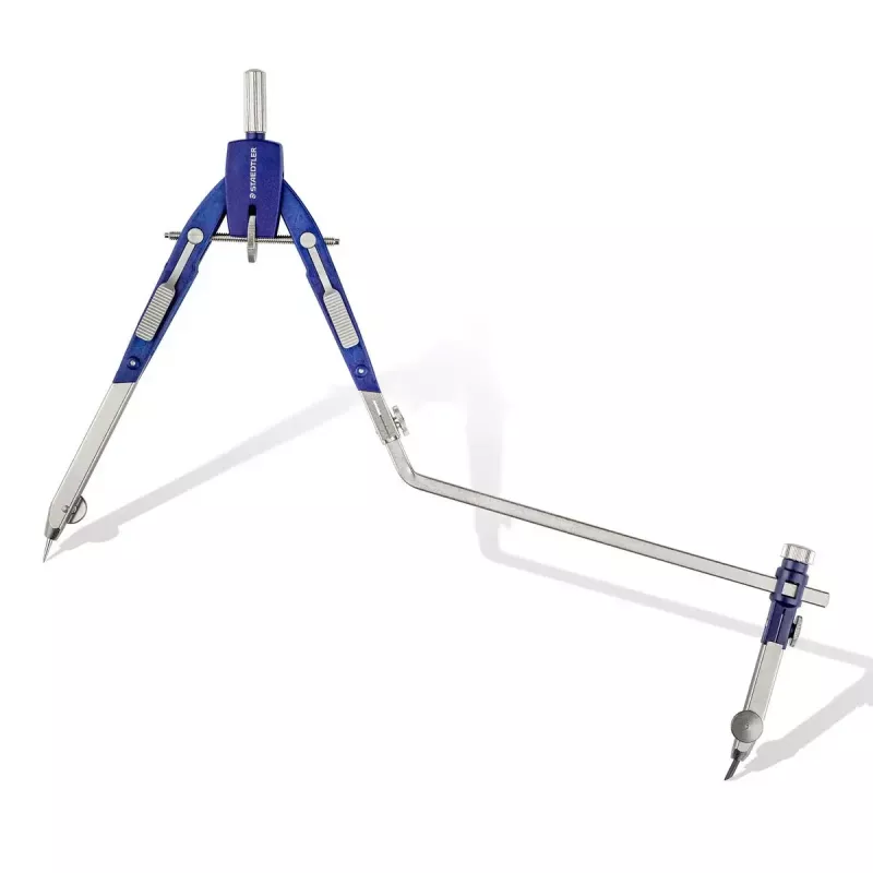 Staedtler Mars Comfort 552 02 Schnellverstellzirkel mit Verlängerungsstange, Blau