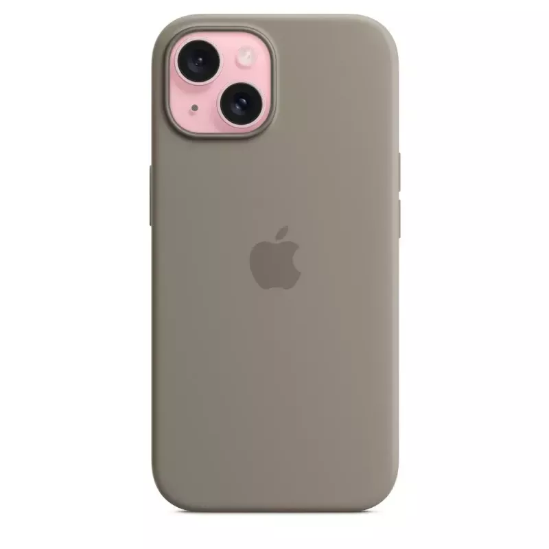 Silikonhülle Apple iPhone 15 MagSafe Clay Cover Braun