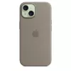 Silikonhülle Apple iPhone 15 MagSafe Clay Cover Braun
