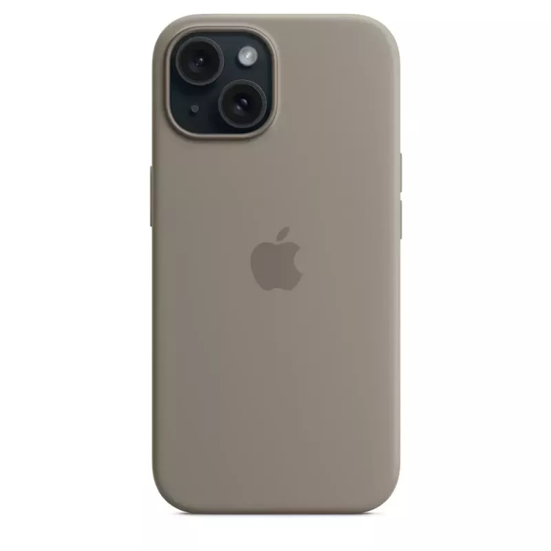 Silikonhülle Apple iPhone 15 MagSafe Clay Cover Braun