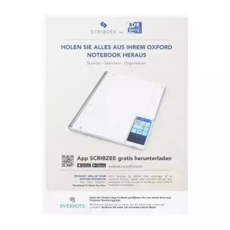 Schreibheft Oxford 100050355 A4 80 Blatt Bordeaux