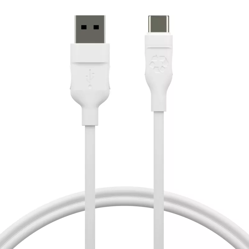 dbramante1928 re-charge CB25ACWH7090 USB-A-auf-USB-C-Kabel, USB 2.0, 2,5 m, 36 W, recycelter Kunststoff, weiß