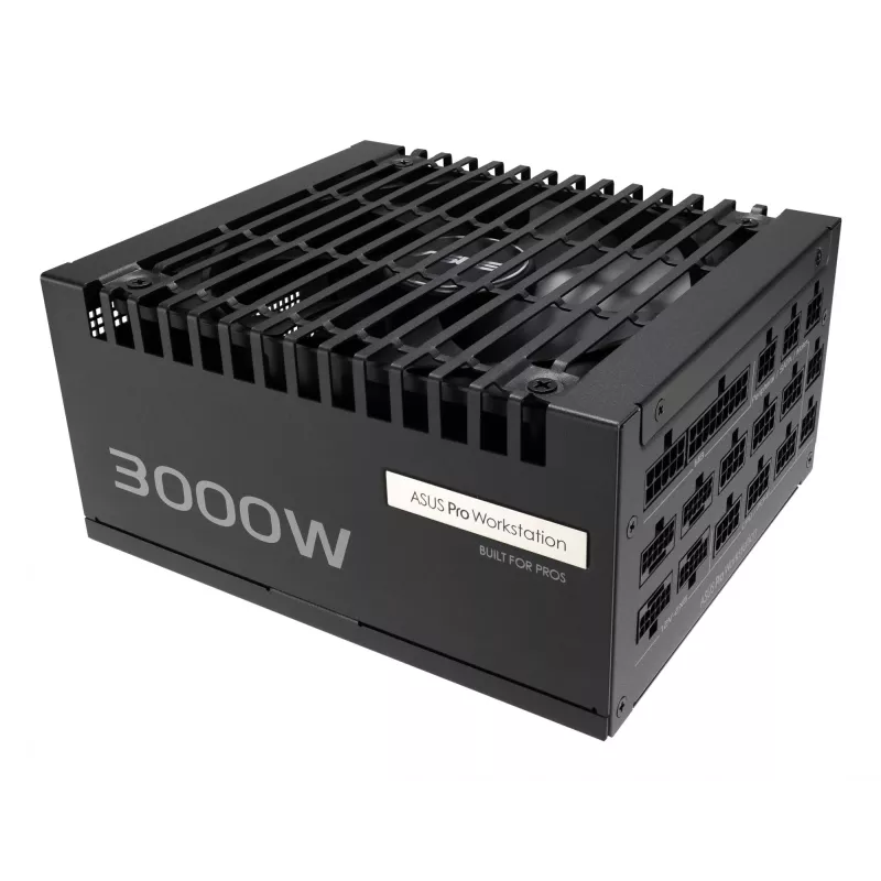 Netzteil ASUS Pro WS 3000 W ATX 3.1 80 PLUS Platinum vollmodular, 20+4 Pin, 4×16-Pin PCIe, 12×SATA, schwarz